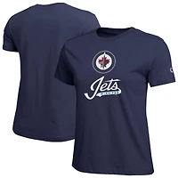 T-shirt Champion pour femmes, bleu marine, logo des Jets de Winnipeg