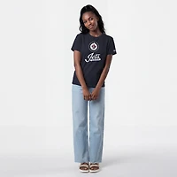 Women's Champion  Navy Winnipeg Jets Wordmark Lockup T-Shirt