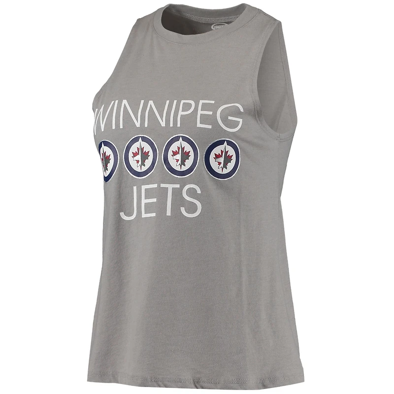 Women's Concepts Sport Gray/Navy Winnipeg Jets Meter Tank Top & Pants Sleep Set