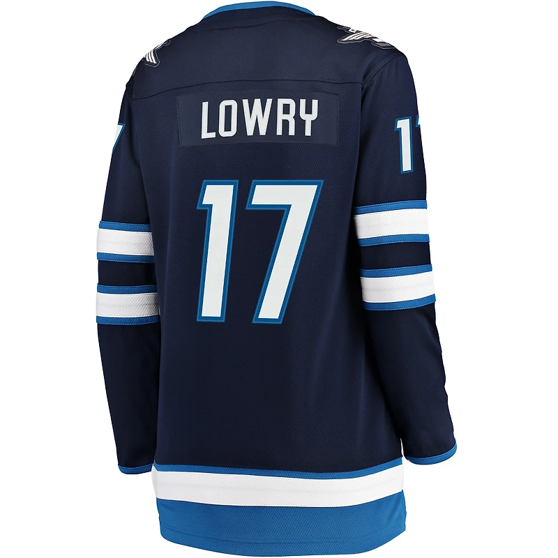 Women's Fanatics Adam Lowry Navy Winnipeg Jets Breakaway Jersey