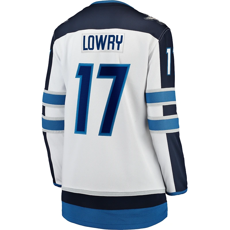 Women's Fanatics Adam Lowry White Winnipeg Jets Premier Breakaway Away - Player Jersey