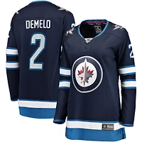 Women's Fanatics Dylan DeMelo Navy Winnipeg Jets Home - Breakaway Player Jersey