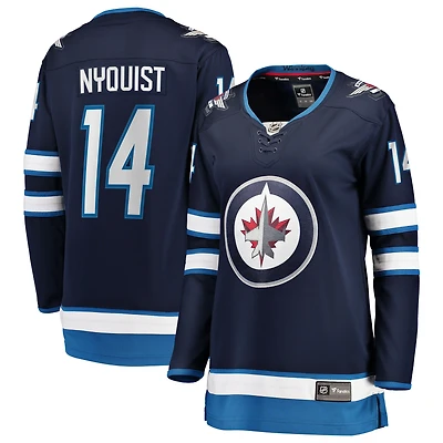 Maillot Fanatics Gustav Nyquist bleu marine pour femmes, équipe de Winnipeg Jets, domicile Breakaway