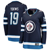 Maillot de joueur échappé à domicile des Jets Winnipeg, Jonathan Toews, bleu marine