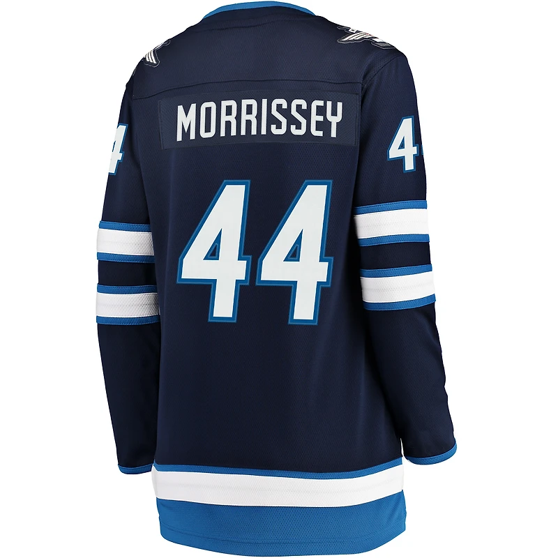 Maillot Breakaway des Jets de Winnipeg Fanatics Josh Morrissey pour femmes, bleu marine