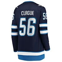Women's Fanatics Kale Clague Navy Winnipeg Jets Home Breakaway Jersey