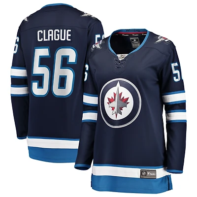 Women's Fanatics Kale Clague Navy Winnipeg Jets Home Breakaway Jersey