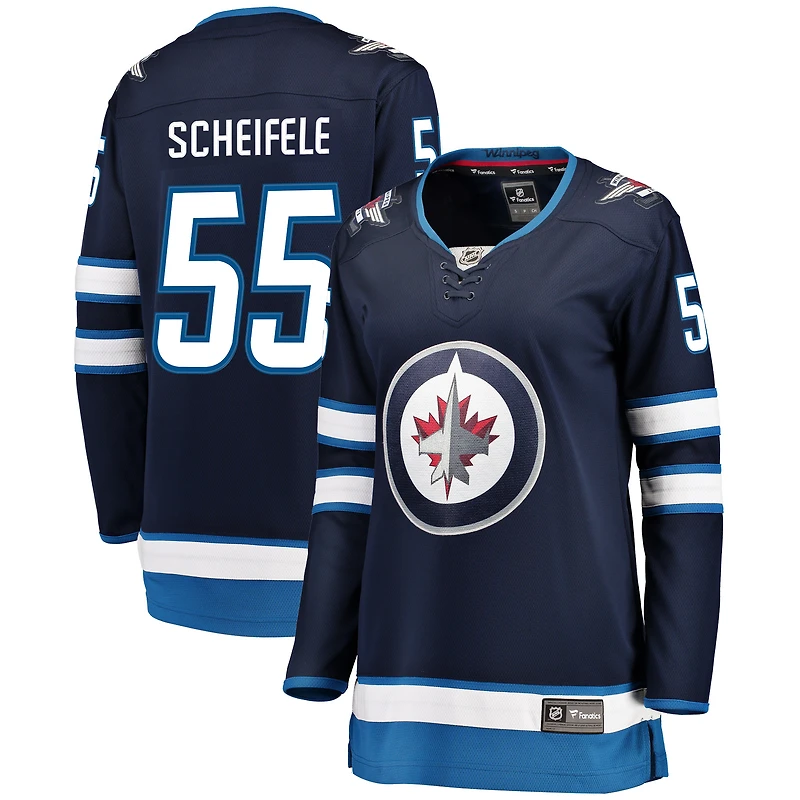 Women's Fanatics Mark Scheifele Navy Winnipeg Jets Home Breakaway Jersey