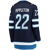 Maillot Breakaway à domicile des Jets de Winnipeg Fanatics Mason Appleton pour femmes, bleu marine