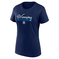 Ensemble de deux t-shirts Fanatics pour femmes, marine/bleu, Fan des Jets Winnipeg