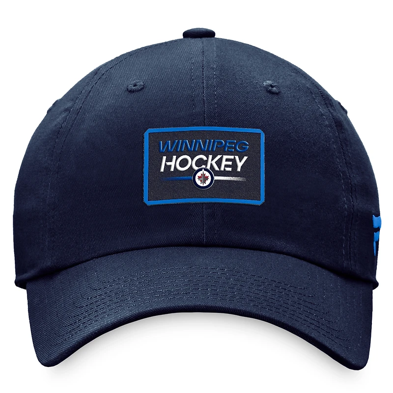 Casquette ajustable authentique Pro Fanatics pour femmes, bleu marine, Jets de Winnipeg