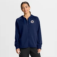 Women's Fanatics Navy Winnipeg Jets Authentic Pro Rink Raglan Full-Zip Hoodie