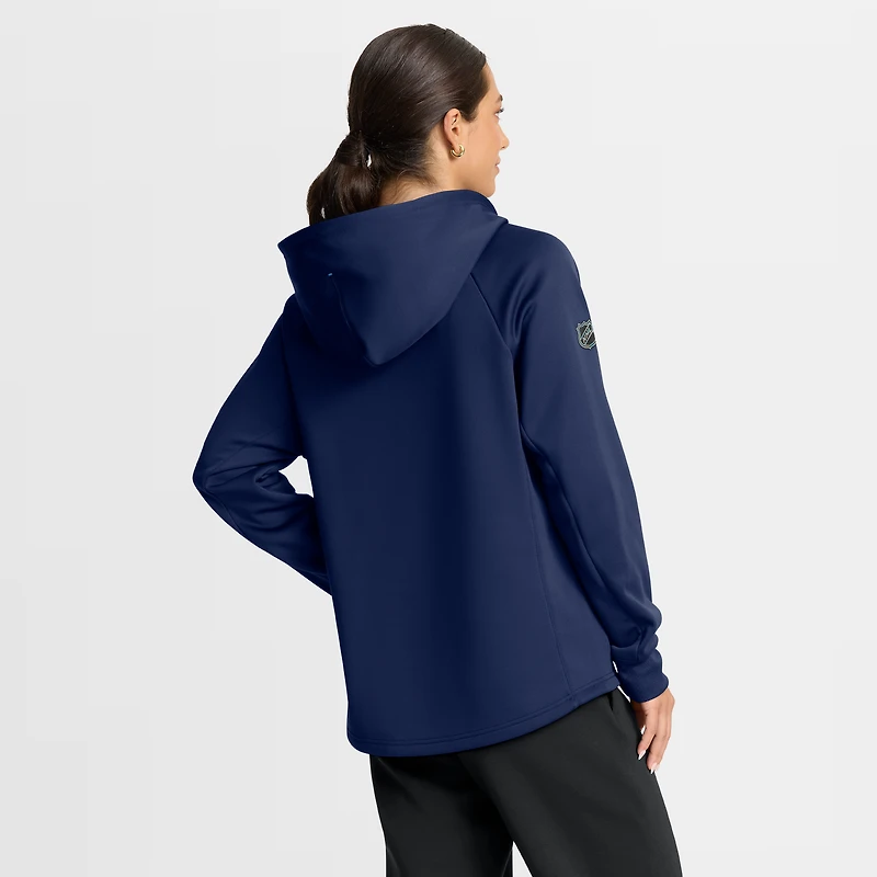 Women's Fanatics Navy Winnipeg Jets Authentic Pro Rink Raglan Full-Zip Hoodie