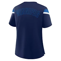 Women's Fanatics Navy Winnipeg Jets Offside Athena T-Shirt