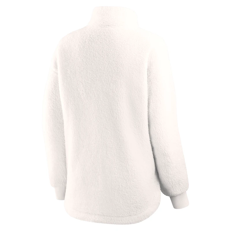 Pull à demi-boutons-pression en sherpa Rush des Jets de Winnipeg, blanc, pour femme (Fanatics).