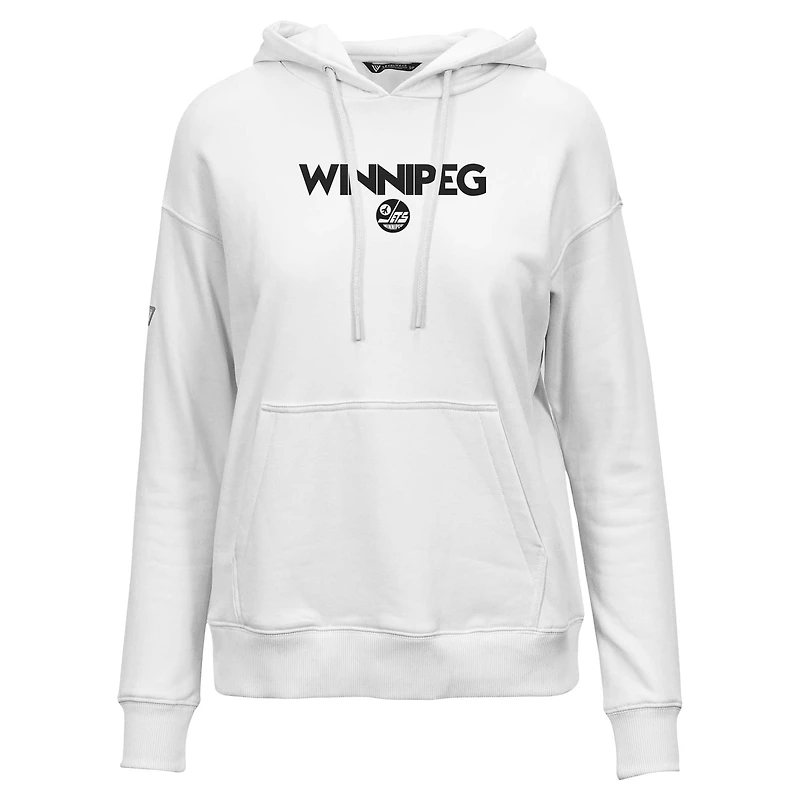 Sweat à capuche blanc Adorn City Capsule de Winnipeg Jets pour femme Levelwear
