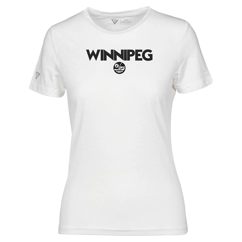 T-shirt capsule Maddox City pour femme des Jets de Winnipeg blanc Levelwear