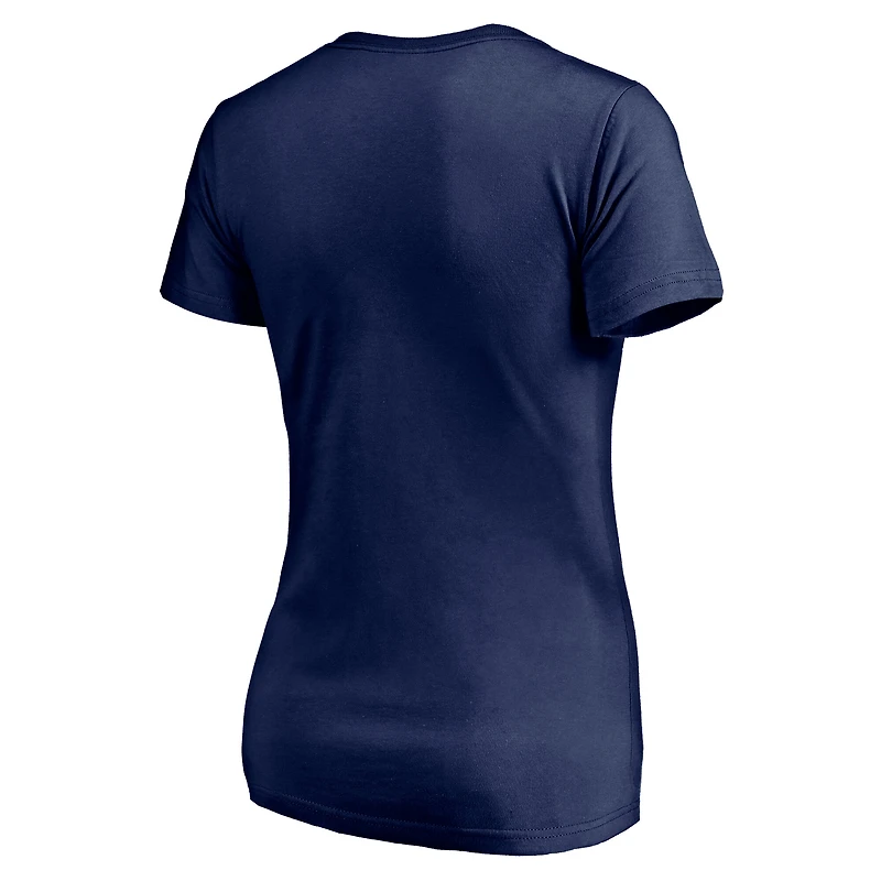 Women's  Navy Winnipeg Jets Alternate Logo V-Neck T-Shirt