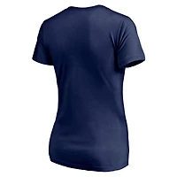 Women's  Navy Winnipeg Jets Alternate Logo V-Neck T-Shirt