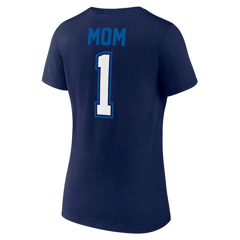 Women's  Navy Winnipeg Jets Mother's Day V-Neck T-Shirt