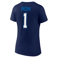 Women's  Navy Winnipeg Jets Mother's Day V-Neck T-Shirt