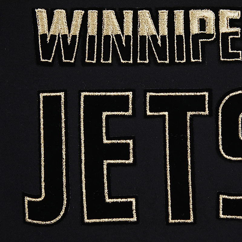 T-shirt carré Pro Standard noir des Jets de Winnipeg pour femmes