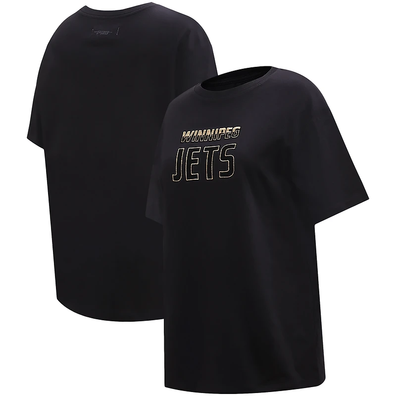 Women's Pro Standard Black Winnipeg Jets Boxy T-Shirt