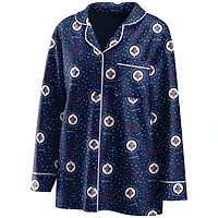 Ensemble de nuit pour femme WEAR by Erin Andrews, chemise à manches longues et pantalon bleu marine Winnipeg Jets