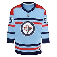Maillot de joueur réplique anniversaire des Jets Winnipeg bleu clair Mark Scheifele pour jeunes