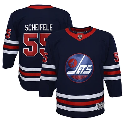 Jeune Mark Scheifele Navy Winnipeg Jets 2021/22 Alternate - Maillot de joueur Premier