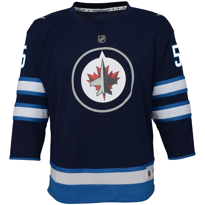 Réplique de joueur à domicile Mark Scheifele Navy Winnipeg Jets pour jeunes - Maillot