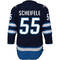 Réplique de joueur à domicile Mark Scheifele Navy Winnipeg Jets pour jeunes - Maillot