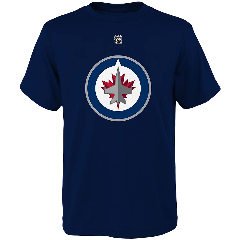 Jeune Mark Scheifele Navy Winnipeg Jets Player Name & Number - T-shirt