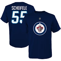 Jeune Mark Scheifele Navy Winnipeg Jets Player Name & Number - T-shirt