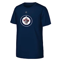 T-shirt bleu marine Kyle Connor avec nom et numéro des Jets de Winnipeg
