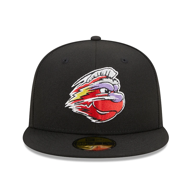 Men's New Era Black Winston-Salem Dash Marvel x Minor League 59FIFTY Fitted Hat