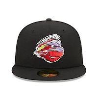Men's New Era Black Winston-Salem Dash Marvel x Minor League 59FIFTY Fitted Hat