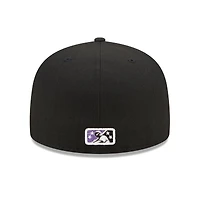 Men's New Era Black Winston-Salem Dash Marvel x Minor League 59FIFTY Fitted Hat