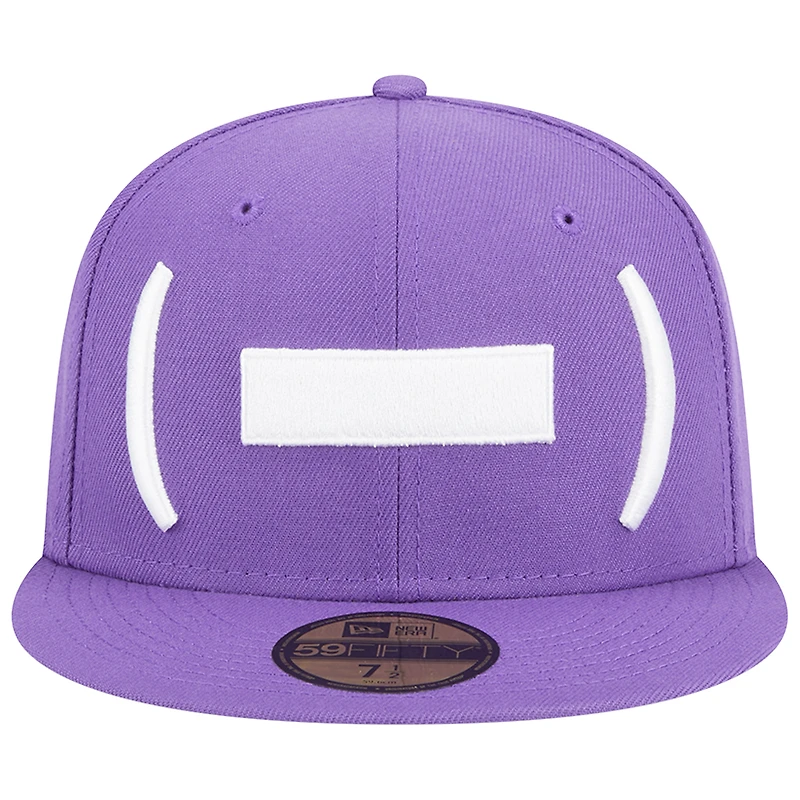 Men's New Era Purple Winston-Salem Dash Theme Nights Hyphen 59FIFTY Fitted Hat