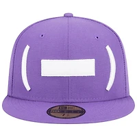 Men's New Era Purple Winston-Salem Dash Theme Nights Hyphen  59FIFTY Fitted Hat