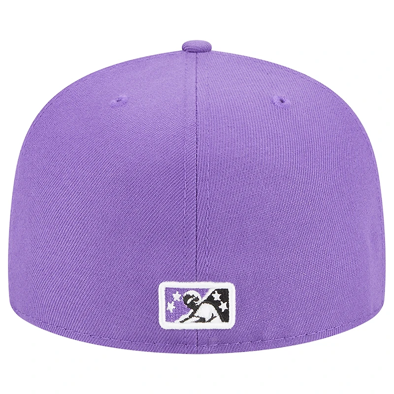 Casquette ajustée New Era Winston-Salem Dash Theme Nights Hyphen 59FIFTY violette pour homme
