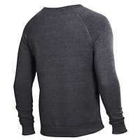Men's Alternative Apparel Heathered Black Winston-Salem State Rams The Champ Raglan Pullover Sweatshirt
