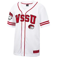 Men's Colosseum White Winston-Salem State Rams Free Spirited Mesh Button-Up Baseball Jersey
