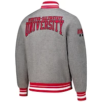 Veste entièrement zippée en laine Pro Standard pour hommes, gris chiné, Winston-Salem State Rams Crest