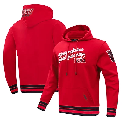 Men's Pro Standard Red Winston-Salem State Rams Vintage Varsity Pullover Hoodie