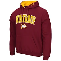 Men's Colosseum  Garnet Winthrop Eagles Arch & Logo Hoodie