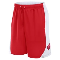 Men's Fanatics Red/White Wisconsin Strength Unleashed Shorts