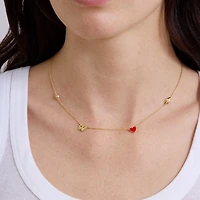 Collier à breloques espacées délicates BaubleBar Wisconsin Badgers