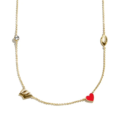 BaubleBar Wisconsin Badgers Delicate Spaced Charm Necklace