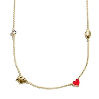 BaubleBar Wisconsin Badgers Delicate Spaced Charm Necklace